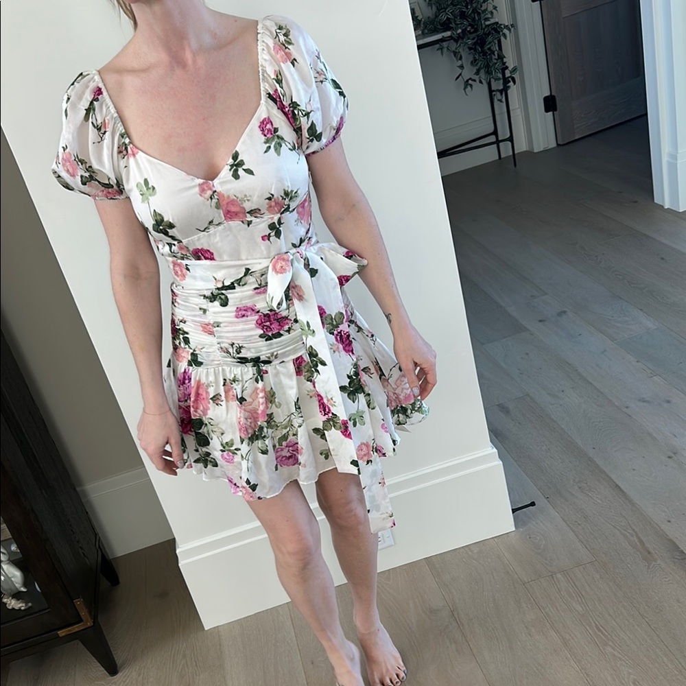 Love Shack Fancy Floral Puff Sleeve Dress